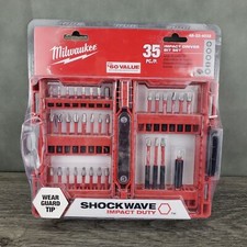 Milwaukee 35 Piece Screw Driver Drill Bit Set Impact Duty SHOCKWAVE Alloy Steel