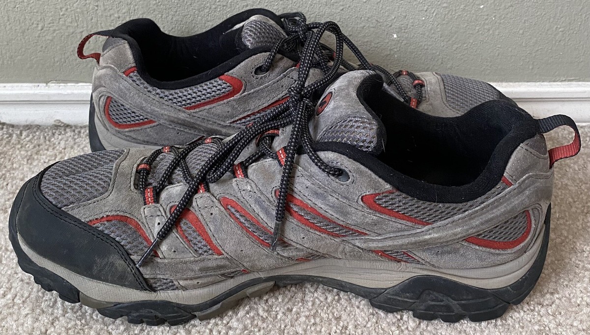 Merrell Moab 2 Vent Mens 11 Wide Grey Red Hiking Shoes J06023W MOAB-2-VENT-MER-J06023 - Century Walk main image 2