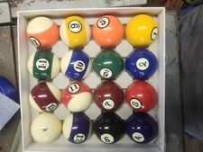 Inlaid Numbers Premier 6 oz Cast Resin Deluxe Regulation Billiard Pool Ball Set
