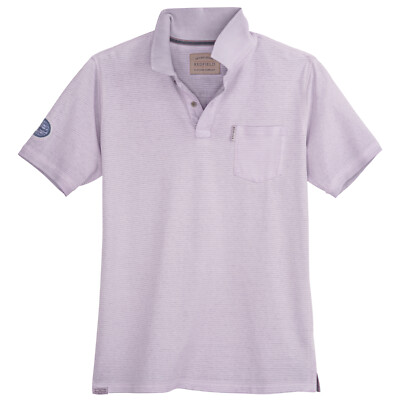 Redfield Used Look Poloshirt XXL lavendel geringelt