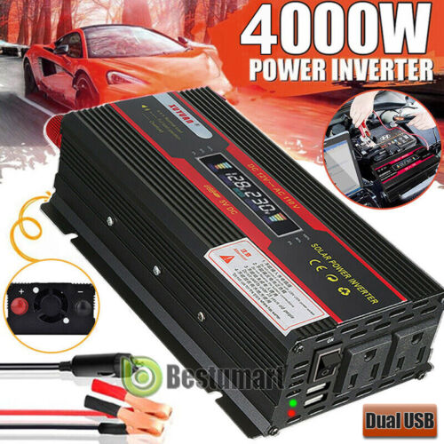 7000W 6000W LCD Car Power Inverter DC 12V To AC110V Pure Sine Wave Converter 2AC - Picture 90 of 116