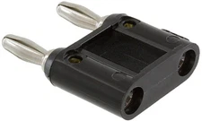 Pomona Brass Double Banana Plug w Component Mounting Area, Nickel Plated