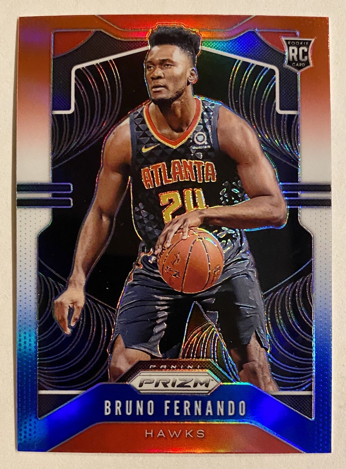 2019-20 Prizm Bruno Fernando RWB Rookie Prizm Refractor SP RC #277 Atlanta Hawks