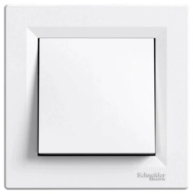 Schalter Ein/Ausschalter Schneider Electric ASFORA UP Weiß komplett mit Rahmen