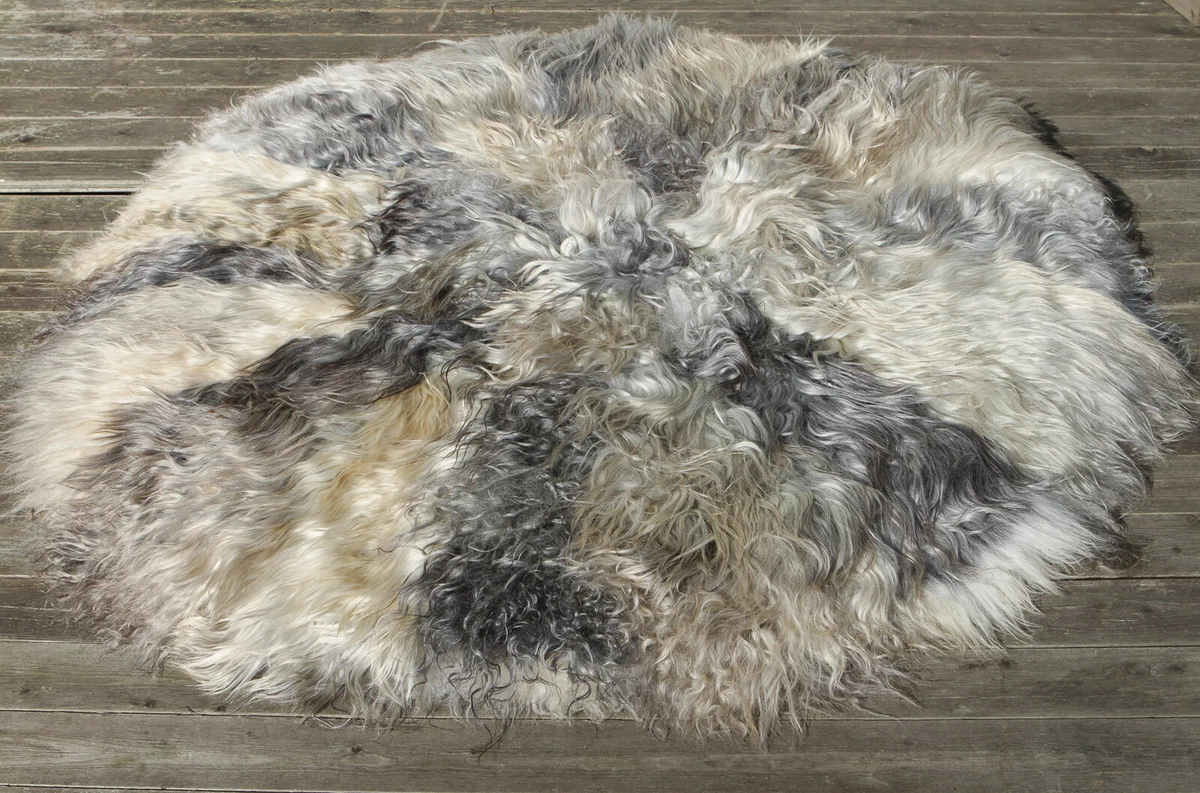 Gotland Schaffell Teppich Durchmesser 110 cm | eBay