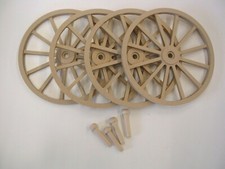 RUOTE CARRO E CANNONE - CERCHIO SOTTILE MDF 41/2 pollici diametro - passeggino carrozza surrey 