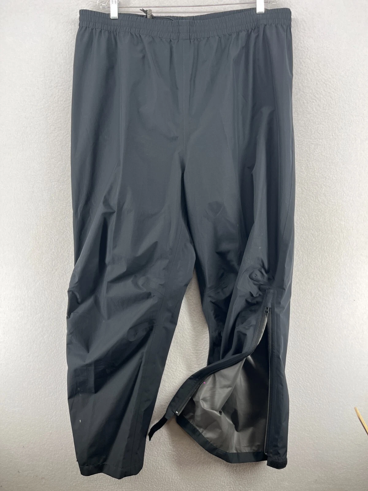 CABELAS Pants Mens 2XL Rainy River GORE-TEX Paclite Shell Packable Black
