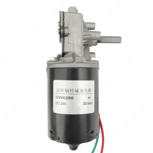 DC 24V Schnecken Getriebemotor 30-100RPM Winkelgetriebe Worm Gear Motor GW6280 - Picture 9 of 14