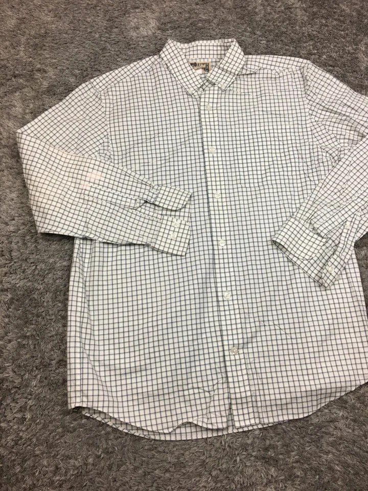 Duluth Trading Button Up Shirt Mens Size Medium Off White Bleached Work Shirt - Image 3 of 4