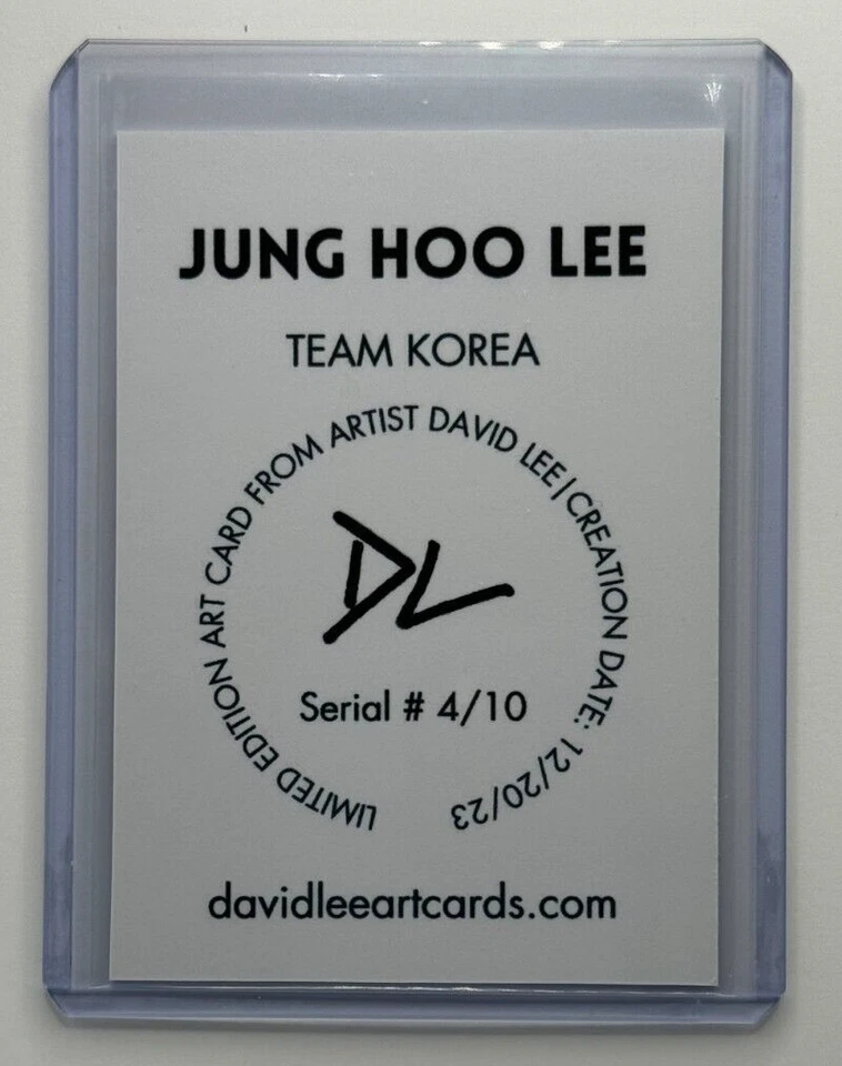 Tarjeta de novato Jung Hoo Lee edición limitada firmada por artista "WBC Team Korea" 4/10 Foto 2 de 2