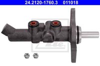 ATE Hauptbremszylinder Hauptzylinder Passend FüR Toyota Corolla 24.2120-1760.3