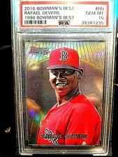 2016 RAFAEL DEVERS BOWMANN'S BEST ( 1996 ) #RD PSA GEM MT 10 PRISTINE.