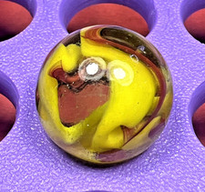 DAS/CHAMPION/WV/JABO BRIGHT YELLOW CRYSTAL CLEAR SWIRLED SHOOTER .70" BOX01/254