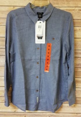 Calvin Klein Womens (Mood Indigo) Lightweight Button-Down Top, PICK SIZE, NWT