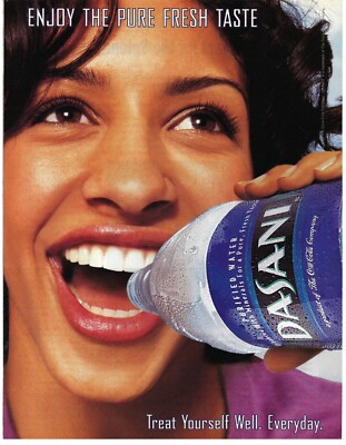 2002 Dasani Water By Coca-Cola Company Fresh Vintage Magazine Print Ad/Poster