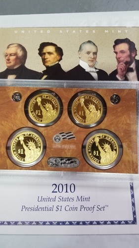 2010 Presidential Dollar 4 Piece Proof Set Complete w/ OGP & COA - Picture 2 of 2