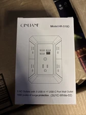 QINLIANF 5 Outlet Wall Charger Extender with 4 USB Charging Ports 3 Sided