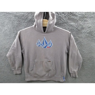 Vintage Y2K Volcom Skater Emo Rock Men's Large Hoodie - Distressed/Beat Up