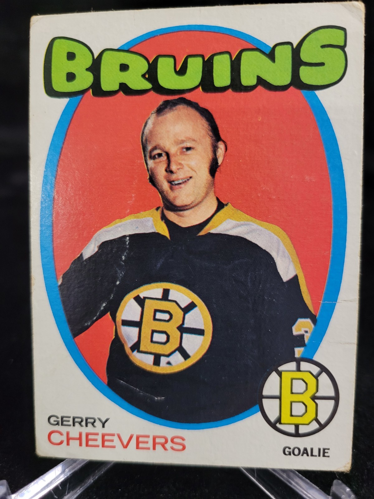 1971-72 Topps  #54   Gerry Cheevers  Boston Bruins   G-VG   Creased