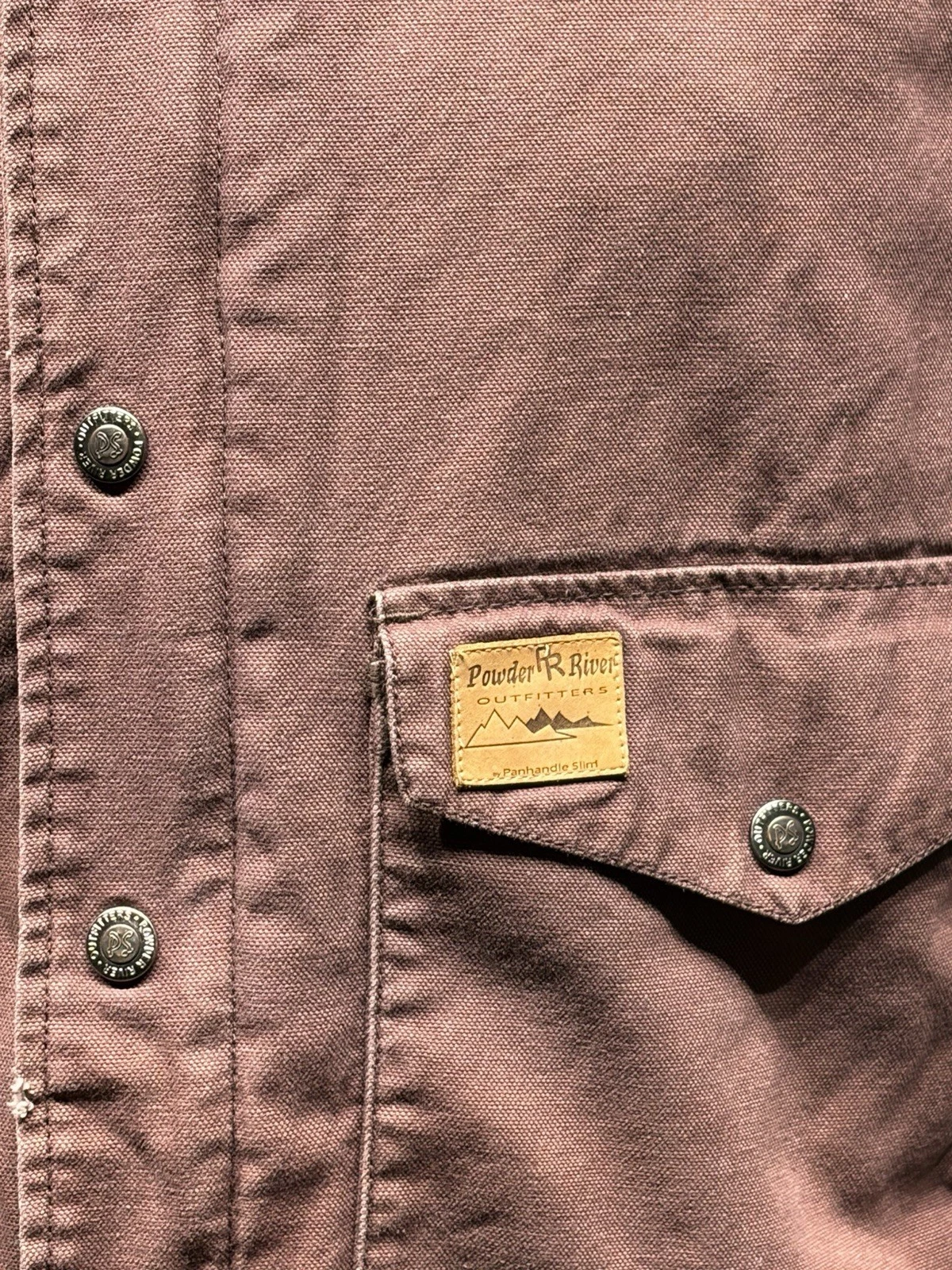 Powder River Outfitters Panhandle Slim Sherpa Lined Canvas Vest Mens L Faded... image 2