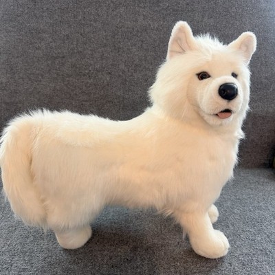 VTG Y2K Douglas Cuddle Toy SNOWDEN White Samoyed Dog Stuff Plush Pink Tag RARE!