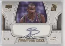 2007-08 Upper Deck Sweet Shot Signature Kicks 11/40 Leandro Barbosa Auto 1a07