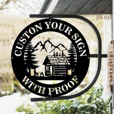 Custom Logo Metal Sign Personalized Laser Cut Business Sign Unique Shape