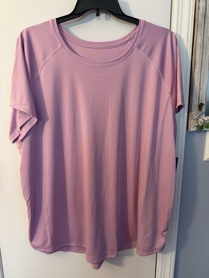NEW! Tek Gear Dry Tek Women s Plus Active S/S Top - Size 2X Light Mauve