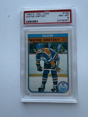 Wayne Gretzky 1982 O-Pee-Chee #106 PSA 8 NM -Mint Card
