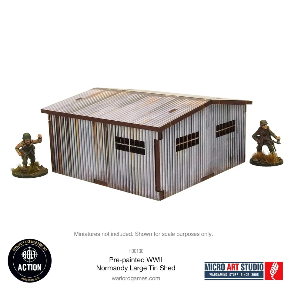 Micro Art Studio: WW2 Normandy Large Tin Shed HDF Prepainted Terrain - Image 3 of 4