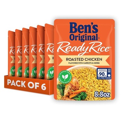 BEN'S ORIGINAL Ready Rice Roasted Chicken Flavored Rice, Easy Dinner Side, 8.8 O