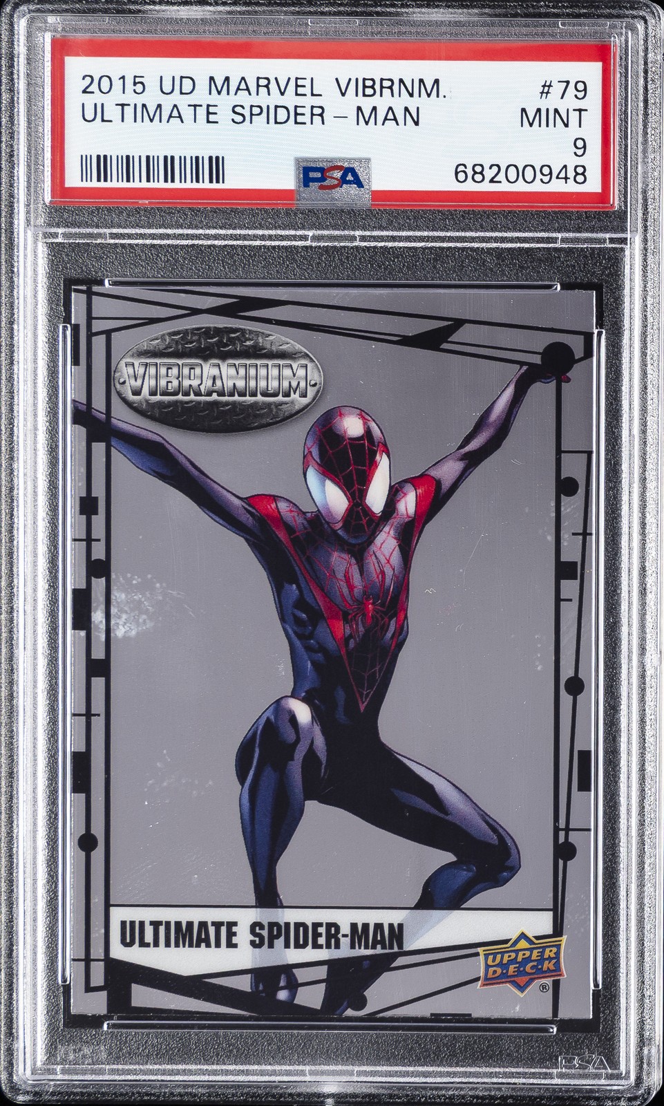 2015 UPPER DECK MARVEL VIBRANIUM #79 ULTIMATE SPIDER-MAN PSA 9