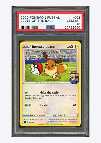 Pokemon PSA 10 Eevee on the Ball 2020 002/005 Futsal English
