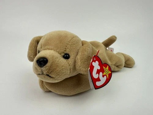 Ty Beanie Baby Fetch the Dog MWMT 1997 Tag Error Plush Golden Retriever VTG RET