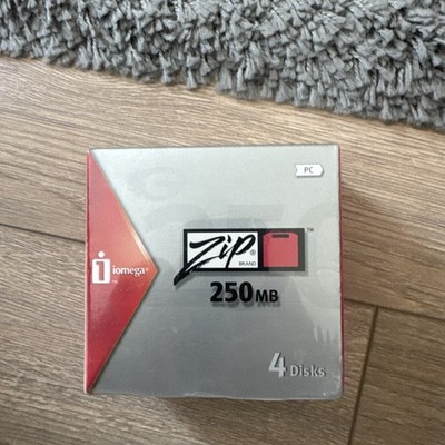 Iomega Zip 250MB Disk Cartridge Neu - 4er Pack - PC Format Factory Sealed