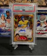 2023 Topps Chrome Update Sapphire Gold Masataka Yoshida Rookie Auto /50 PSA 10