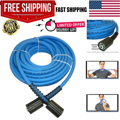 #ad UBERFLEX Kink Resistant Pressure Washer Hose 1 4quot; 3100 PSI with 2 22MM ... $93.49