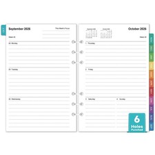 A5 Planner Inserts: 18 Months Oct 2026-Mar 2028 Weekly & Monthly Refills