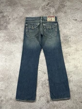 Vintage Jeans True Religion Y2K Denim Straight Button Zip Men’s Blue 33