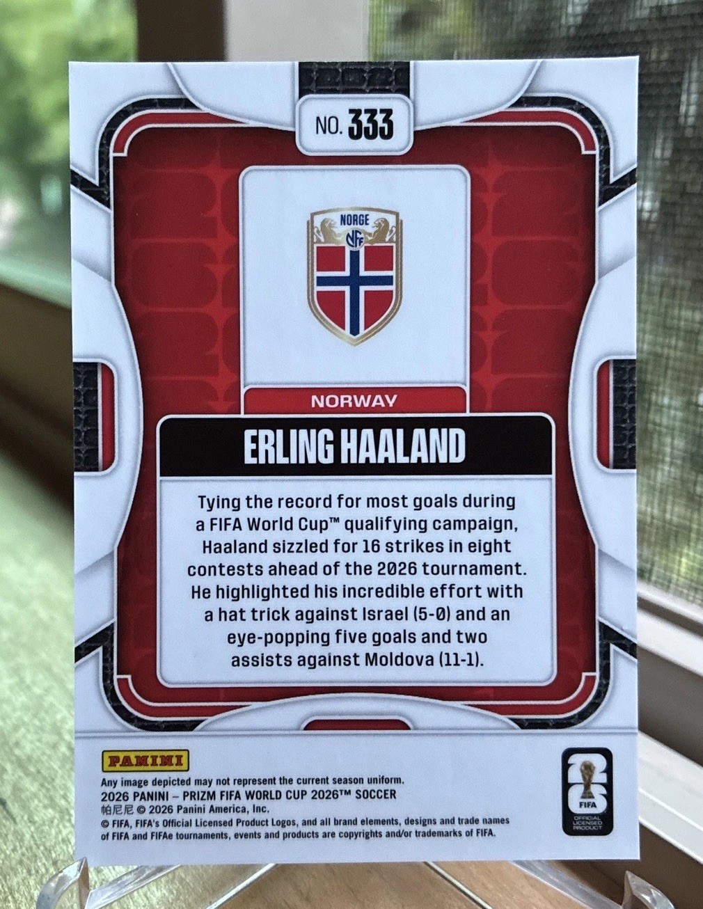 2026 Panini Prizm FIFA World Cup Erling Haaland #333 Norway view 2