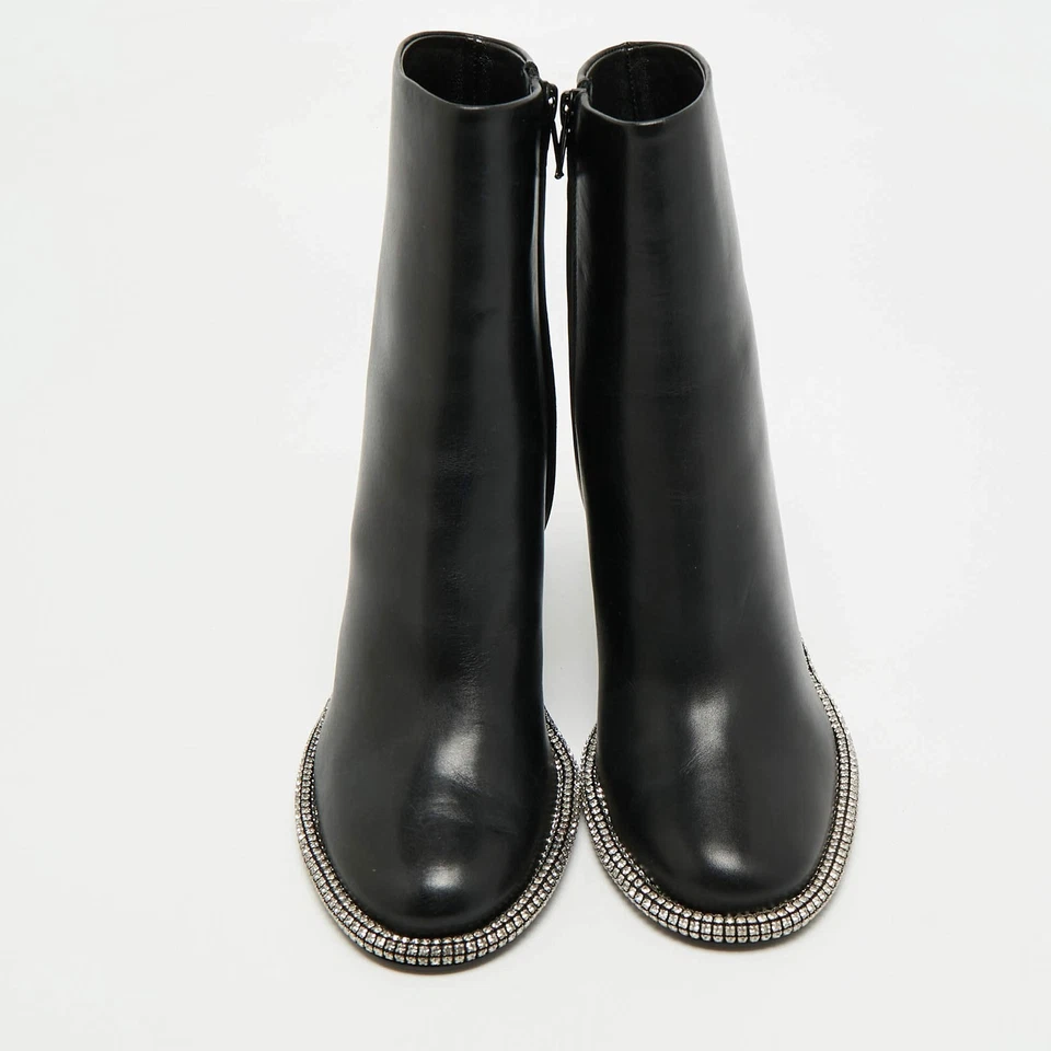 Bottines en cuir noir Alexander Wang Kira pointure 38,5 - Photo 3/4