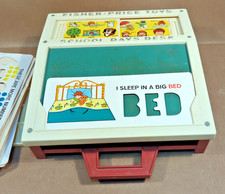 Vintage 1972 Fisher Price School Days Desk w/Cards No Letters
