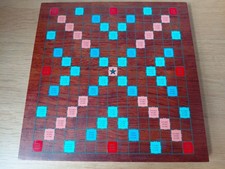 RARE Scrabble Anniversary Edition Wooden Board See Pic of Corner