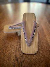 Vintage Japanese Geta Wooden Sandals 8.5 Long By 3.25 Wide Great Condition