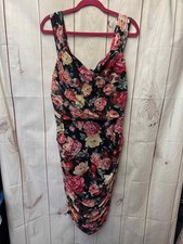 Express Women's Size XL Black & Pink Floral Dress
