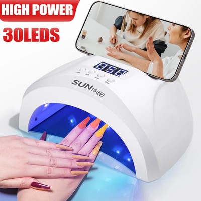 Nail Lamp Salon Fast Dryer 48W with 4 Timers LCD Display for Nail Gel