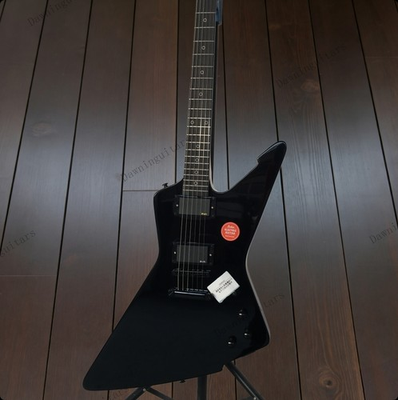#ad Electric Guitar Black James Hetfield Circle inlay H H Pickup Black Parts Stock $305.46