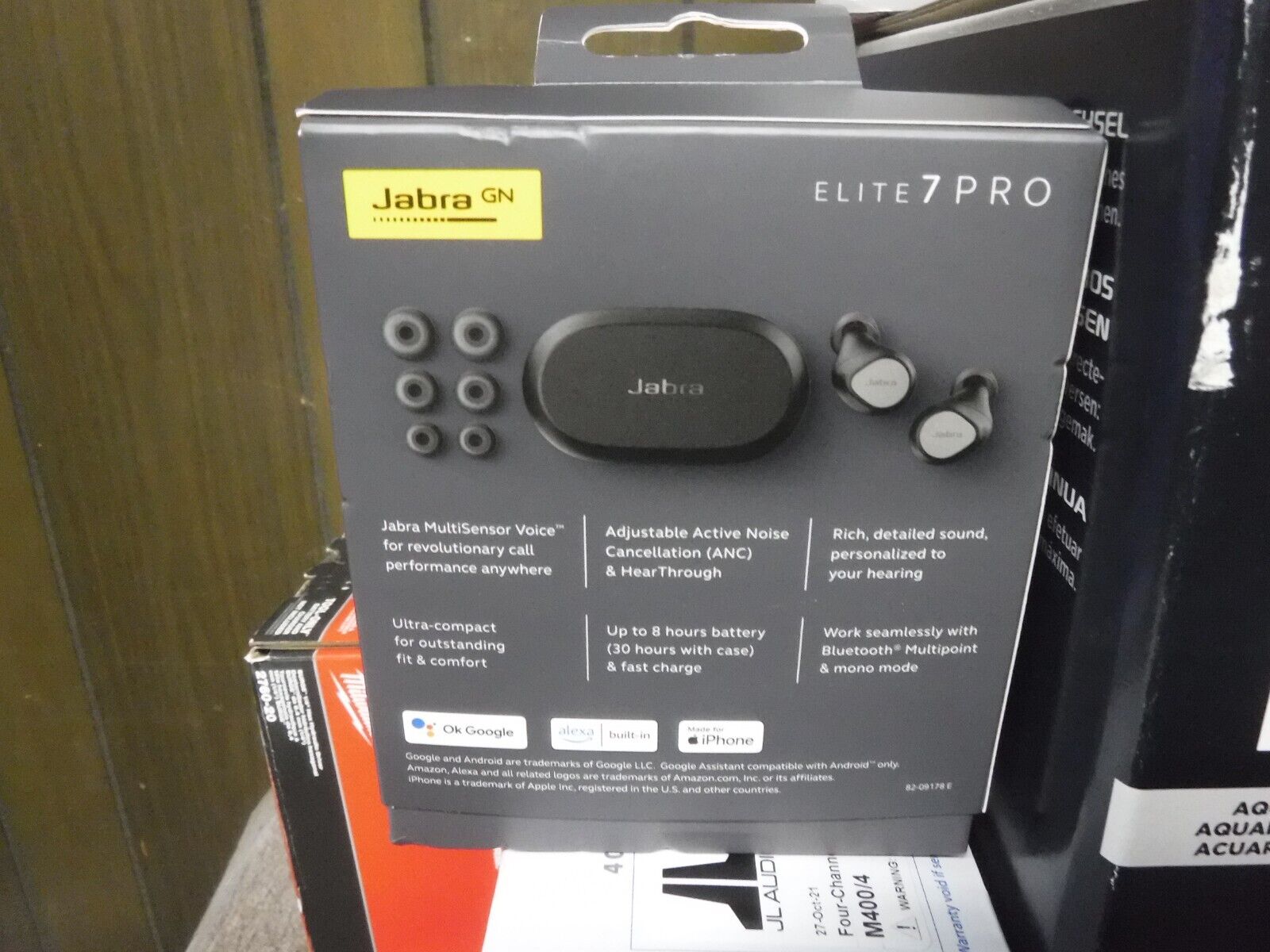 Jabra Elite 7 Pro True Wireless Noise Canceling In-Ear Headphones Titanium  Black 615822014694