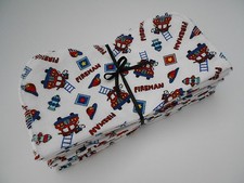 Cloth Wipes 20 Baby Flannel 8"x8" Boy Fireman Fire Truck Dog Blue Red 1 or 2 Ply