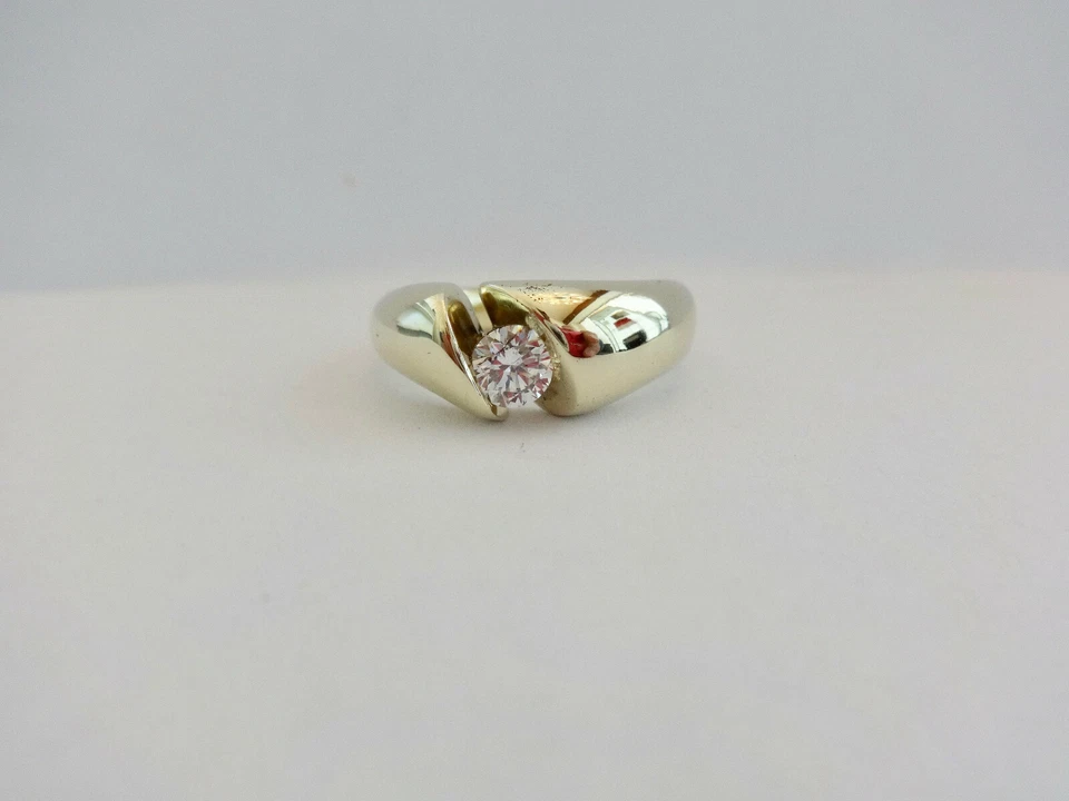 Top Design Spannring Brillant 0,41 Carat 585er Gelbgold, alle Ringgrößen. - Bild 3 von 4